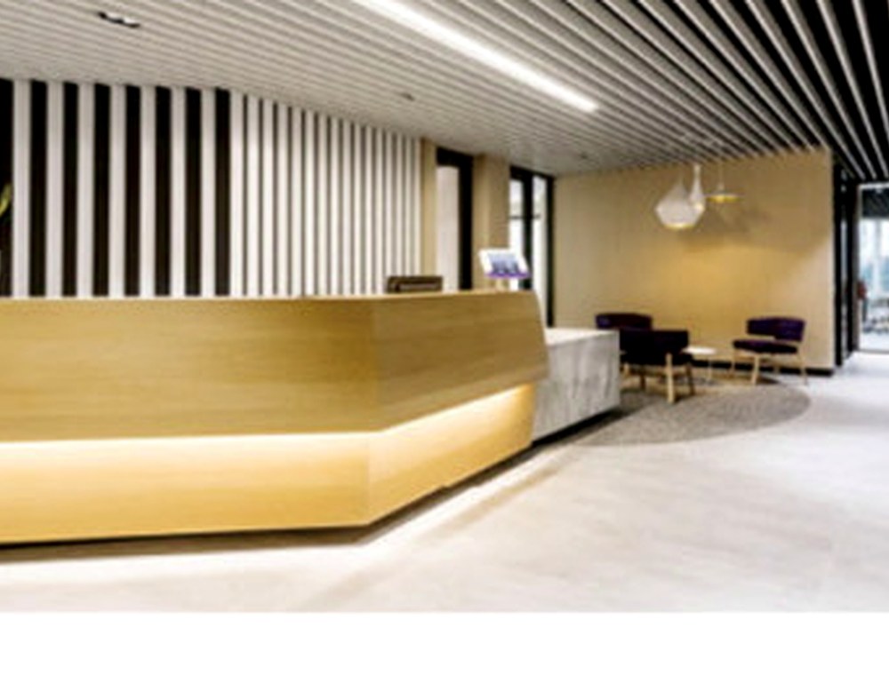 Real aluminum square tube ceiling and wall reference
